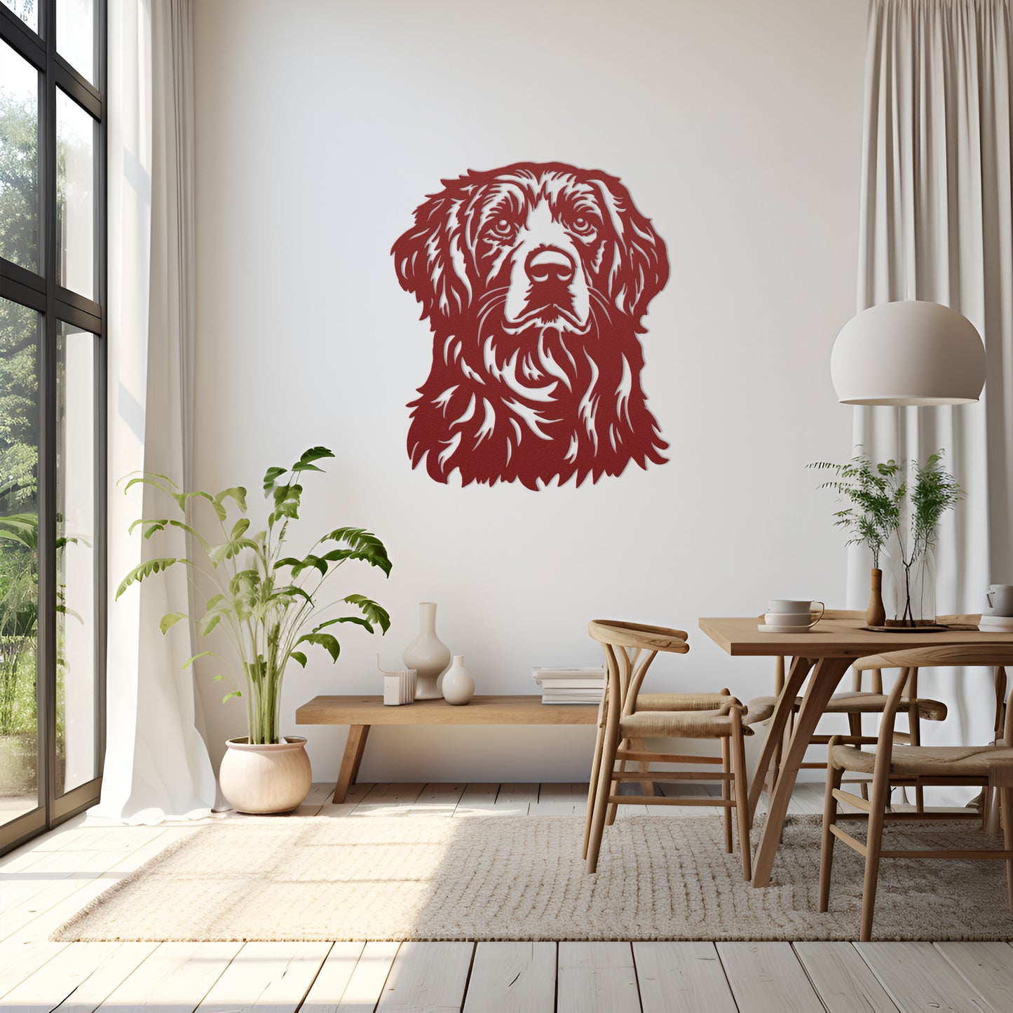 Golden Retriever Metal Sign Silhouette