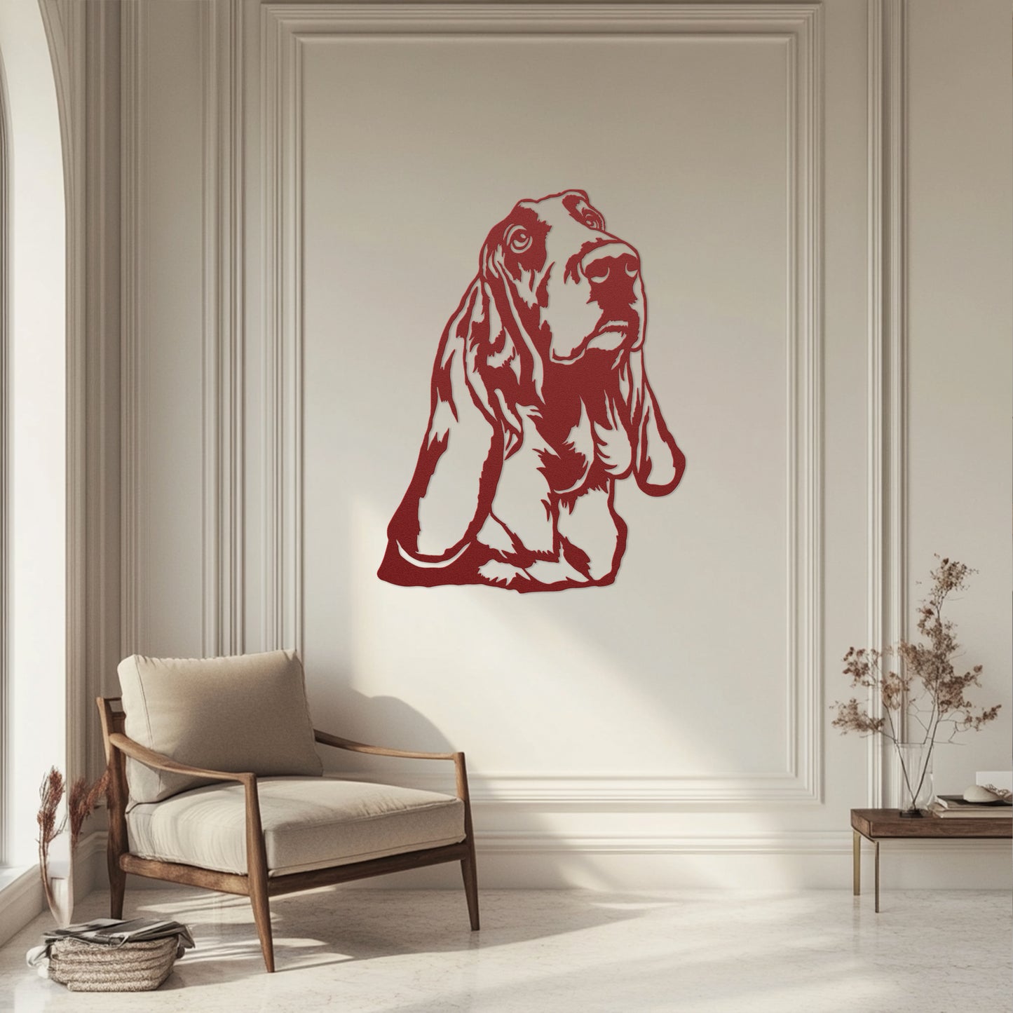 Basset Hound Metal Sign Silhouette