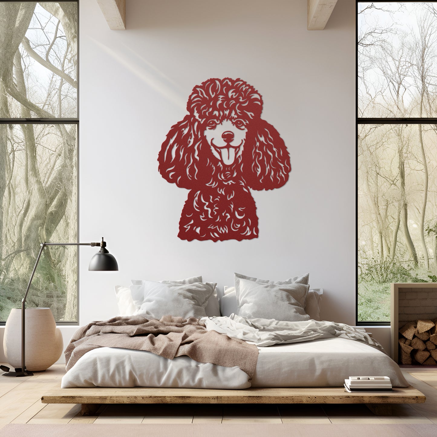 Poodle Metal Sign Silhouette