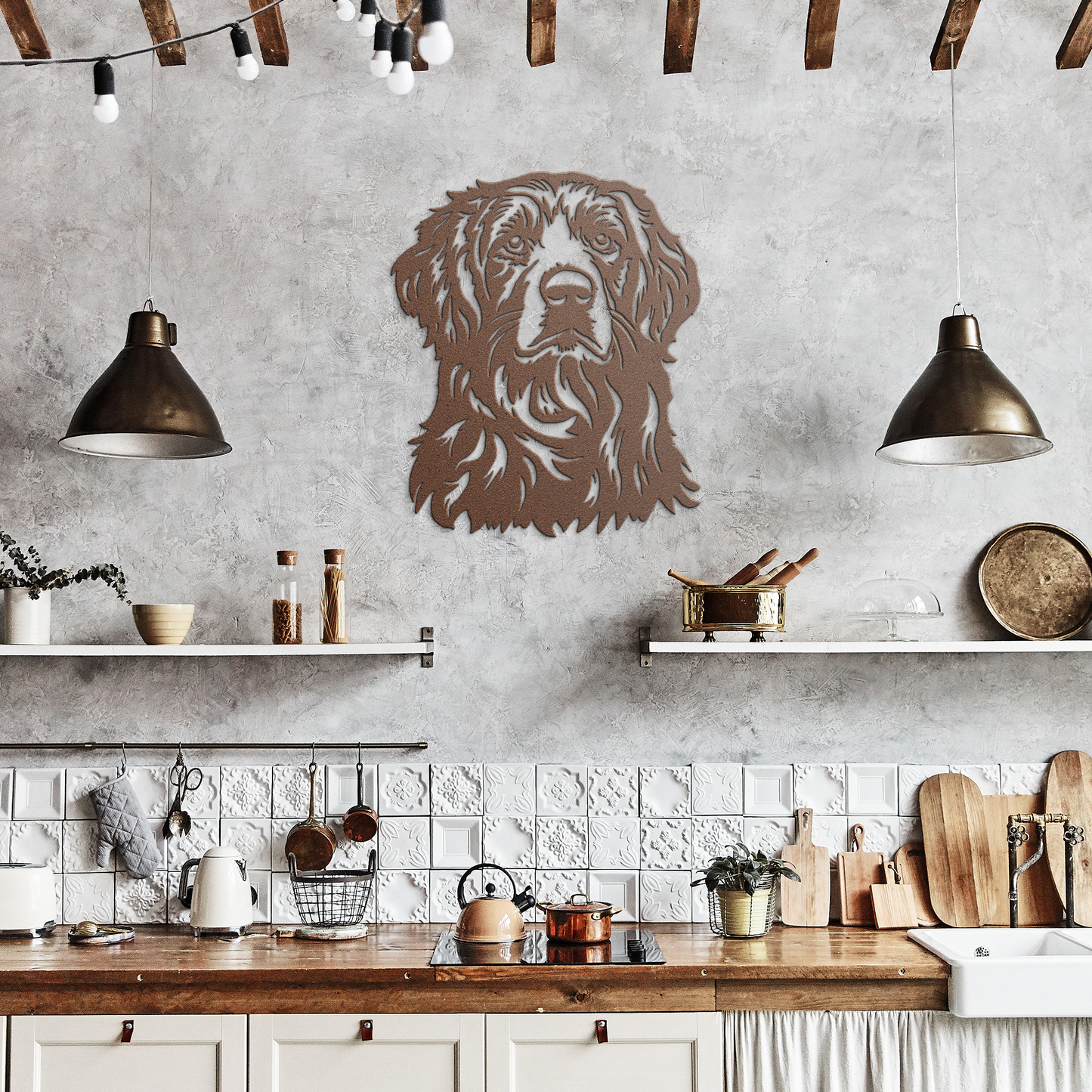 Golden Retriever Metal Sign Silhouette