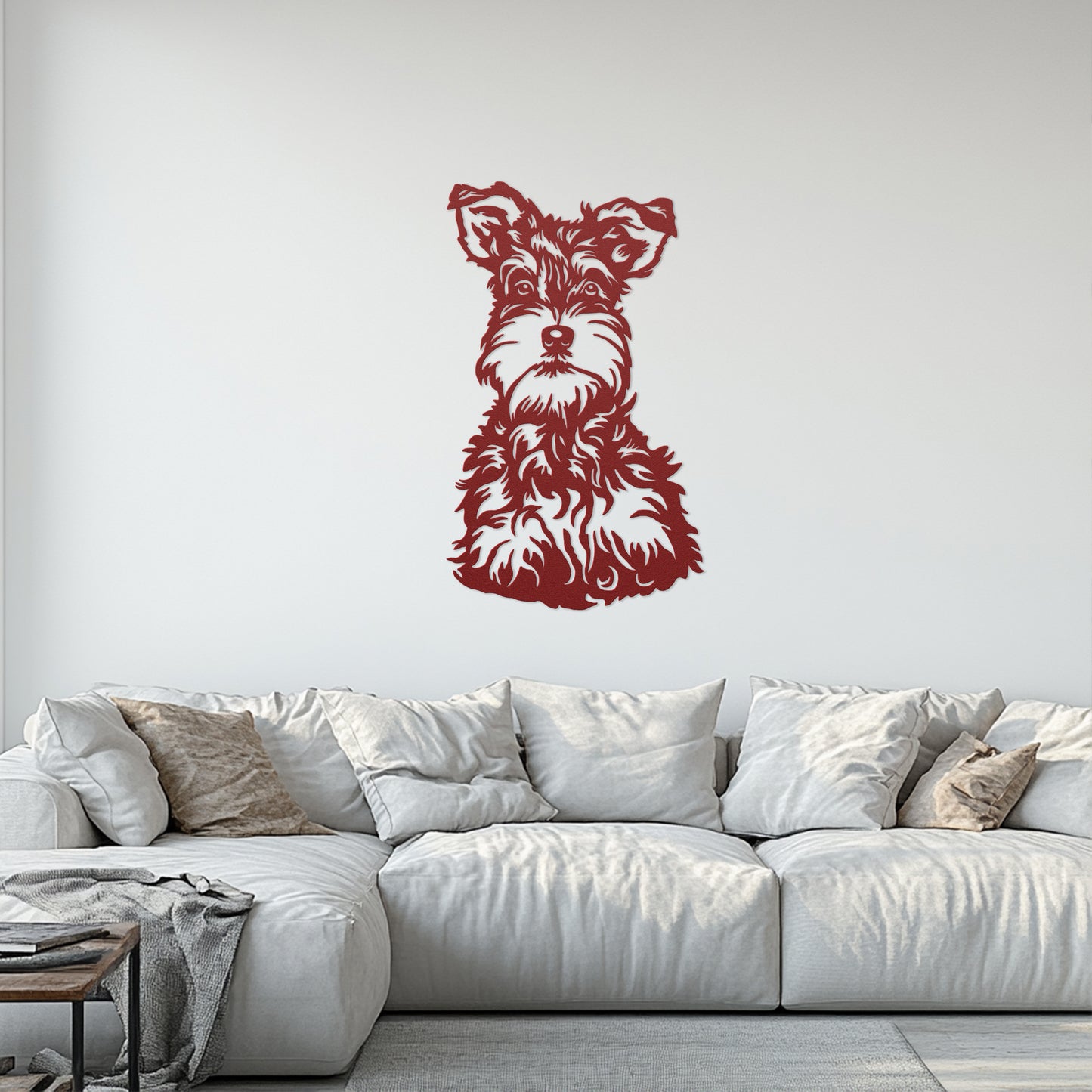 Schnauzer Metal Sign Silhouette
