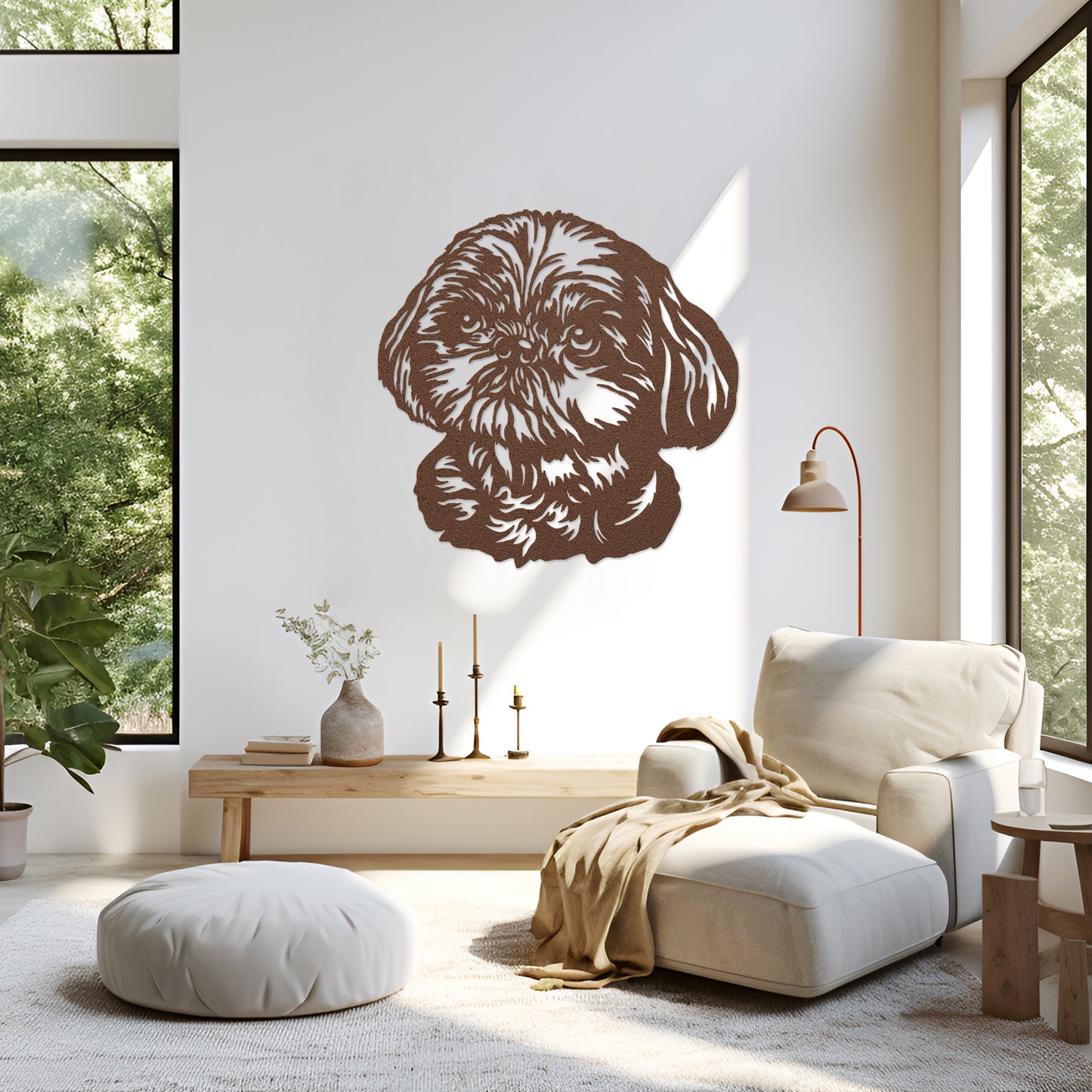 Shih tzu Metal Sign Silhouette