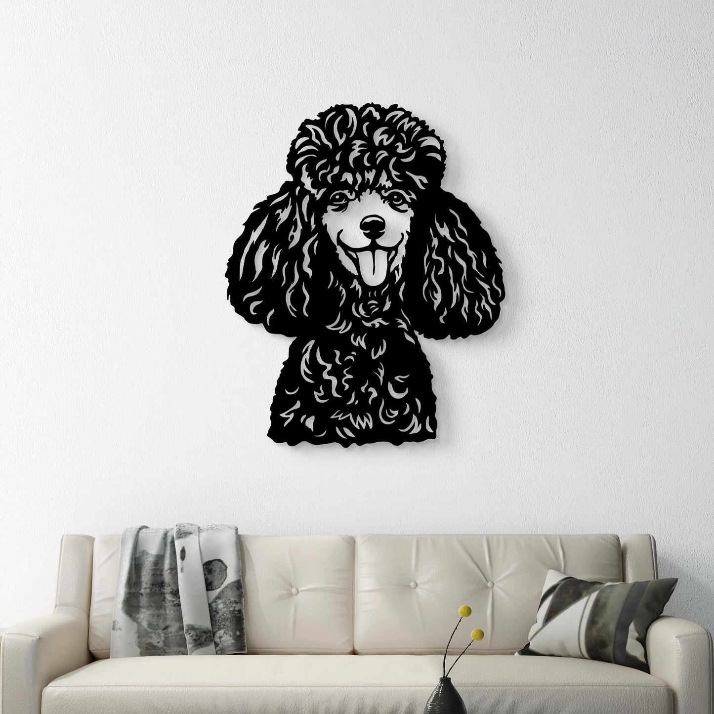 Poodle Metal Sign Silhouette