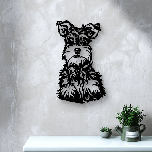 Schnauzer Metal Sign Silhouette