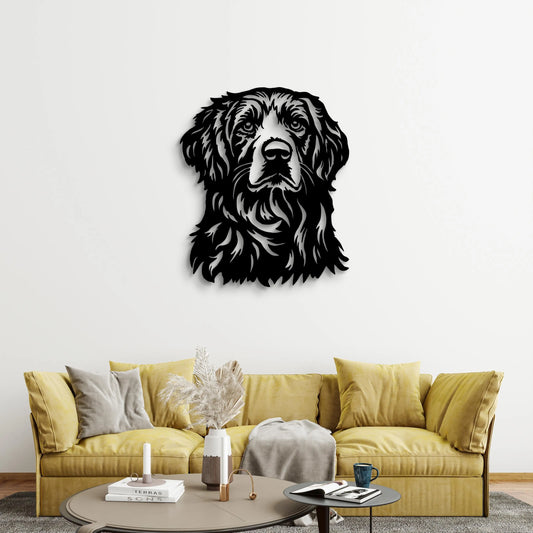 Golden Retriever Metal Sign Silhouette