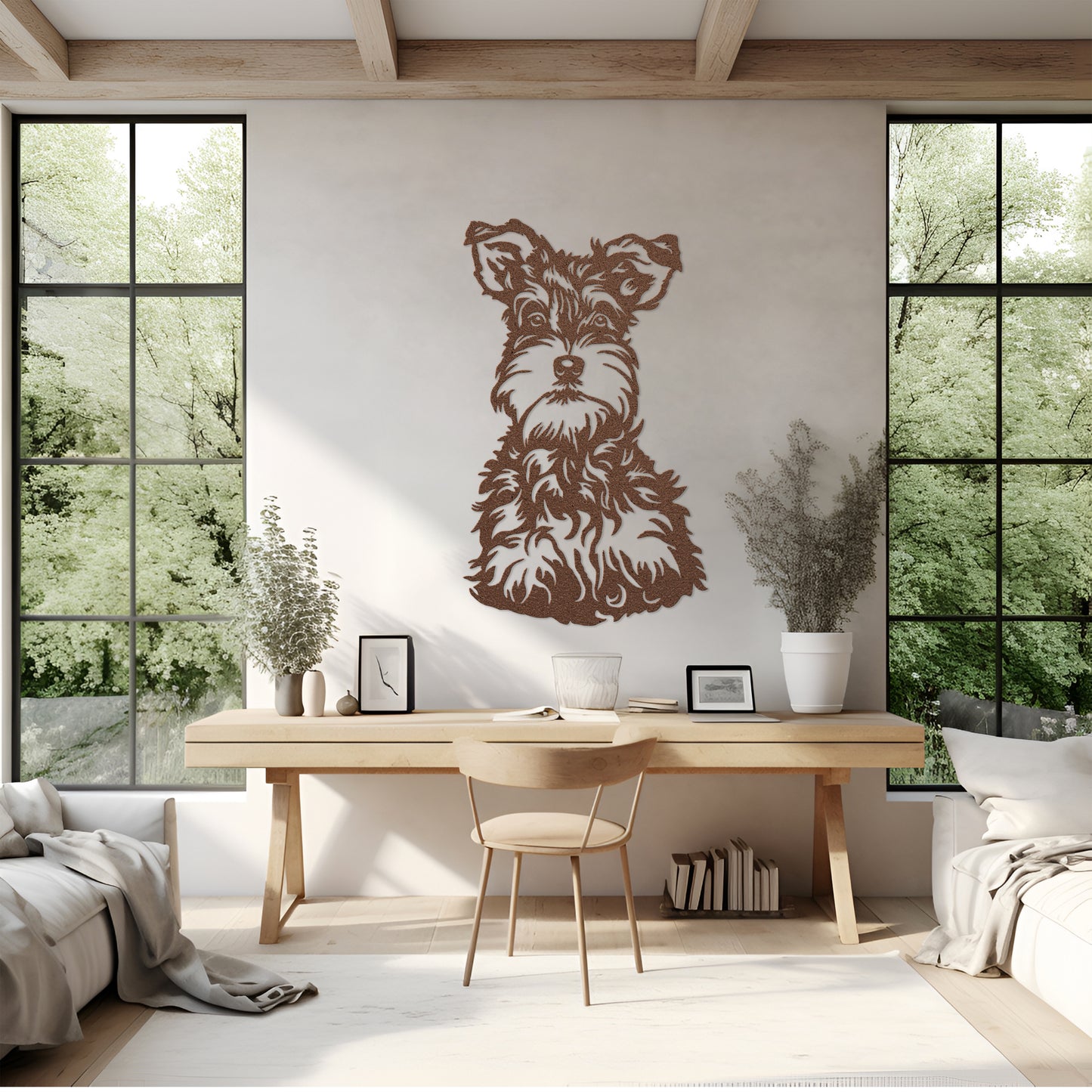 Schnauzer Metal Sign Silhouette