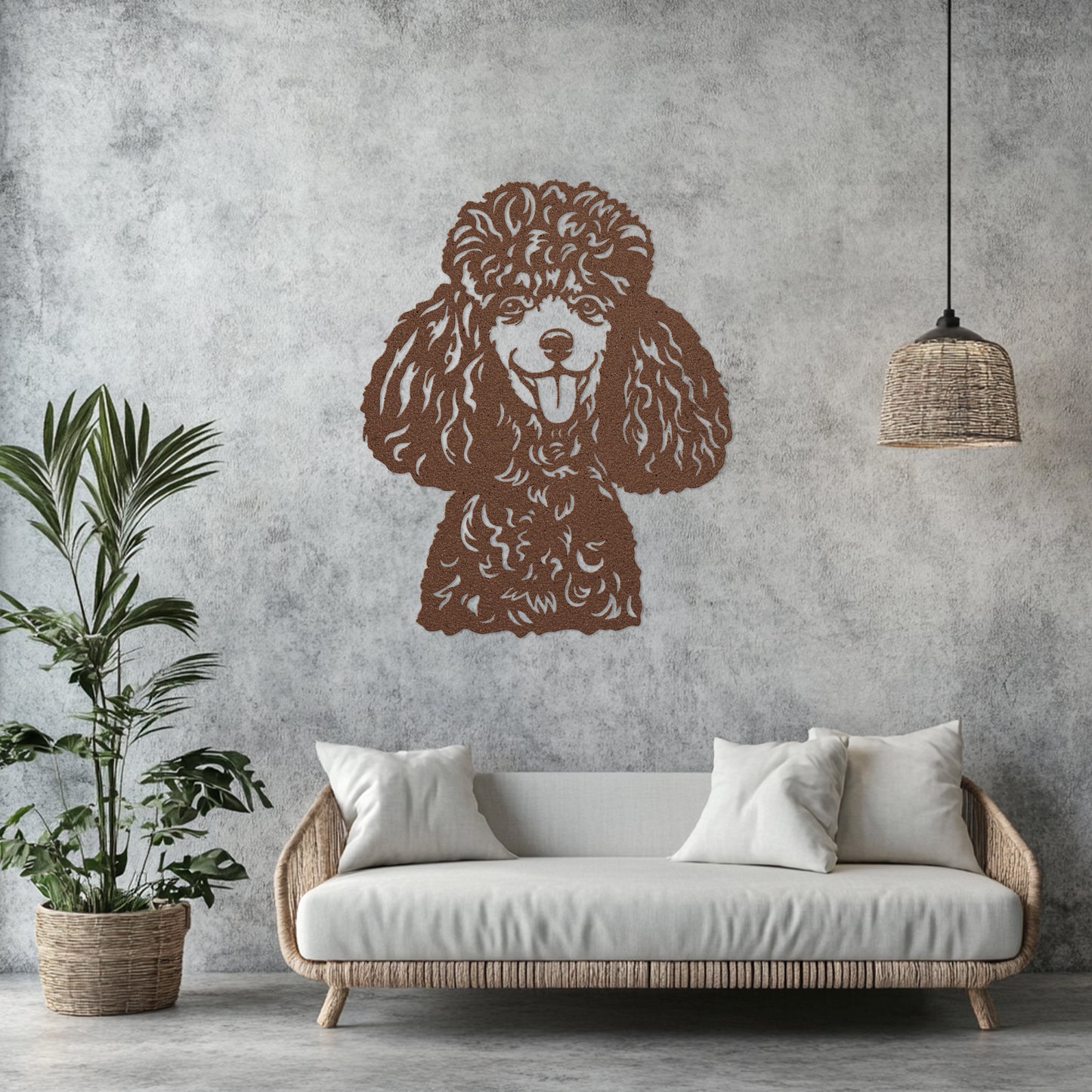 Poodle Metal Sign Silhouette
