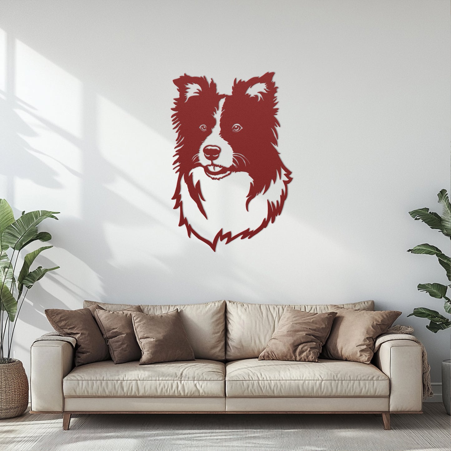 Border Collie Metal Sign Silhouette